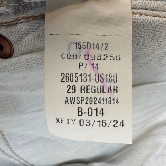 Abercrombie & Fitch Low Rise Baggy Light Blue Straight Leg Single Cuff Jeans - Picture 15 of 16